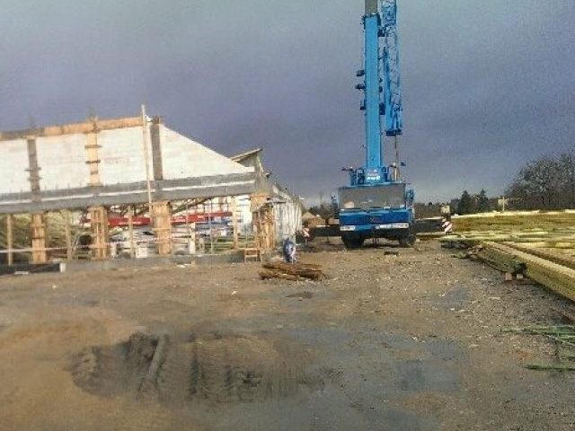 Wypadek na budowie w Pasymiu